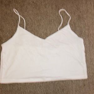 white crop top